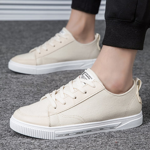2020 Spring Sneakers Men Canvas Shoes Breathable Cloth Shoes Men Sneakers Flat Cloth Footwear Casual Man Black White Shoes A2142